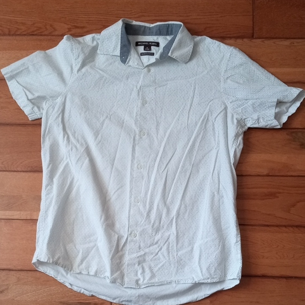 Michael Kors Light Blue Casual Button Down Shirt